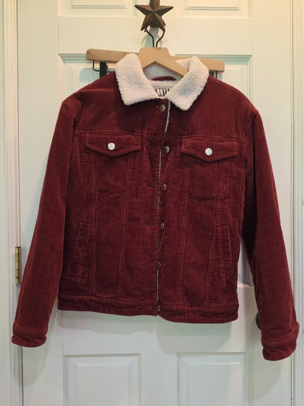 corduroy fleece lined coat